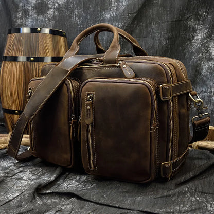 High Quality Genuine Leather Travel Bag