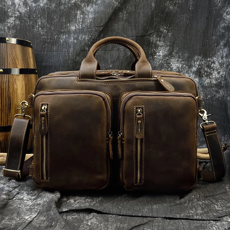 High Quality Genuine Leather Travel Bag