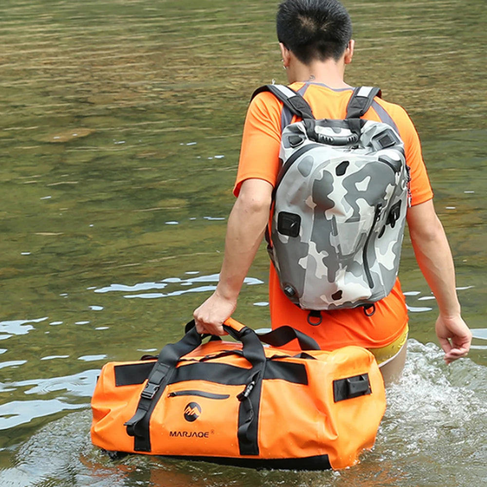 30L-90L Waterproof Kayak Duffel Bag Dry Saddle