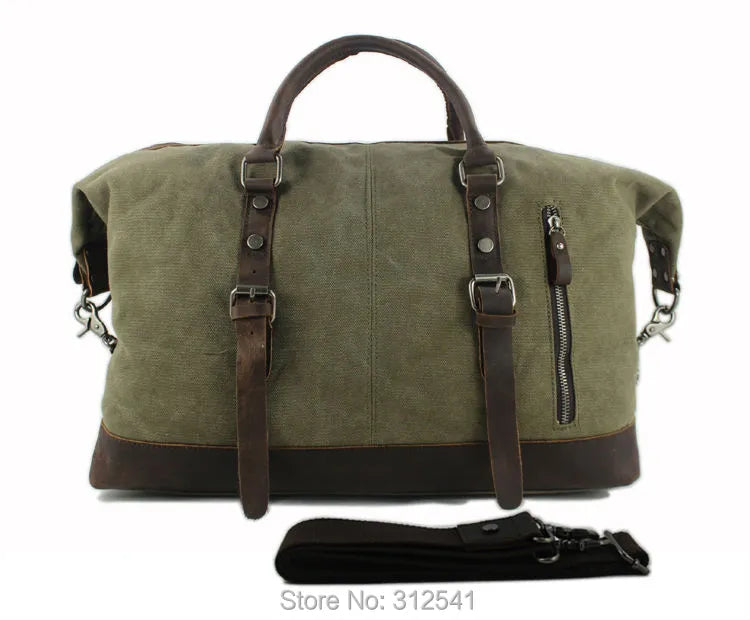 Vintage military Canvas Duffel travel tote