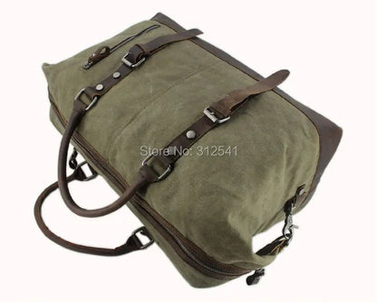 Vintage military Canvas Duffel travel tote