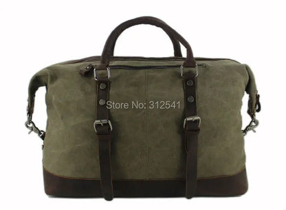 Vintage military Canvas Duffel travel tote