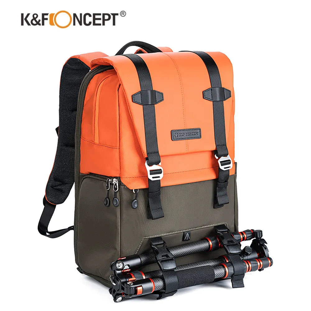 Camera Backpack Outdoor Travel Photography Bag + Carry Tripod Side