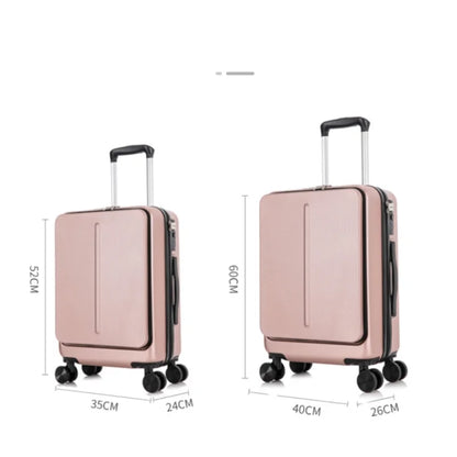 New Designer Business Travel Suitcase Rolling Luggage with Laptop Bag