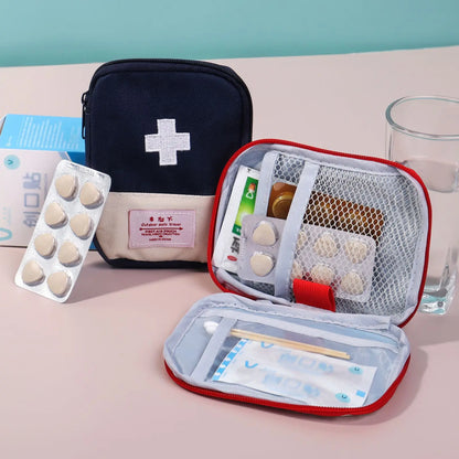 Portable Medicine Bag Cute First Aid Kit Medical Emergency Kits Organizer Outdoor Household Medicine Pill Storage Bag Travel