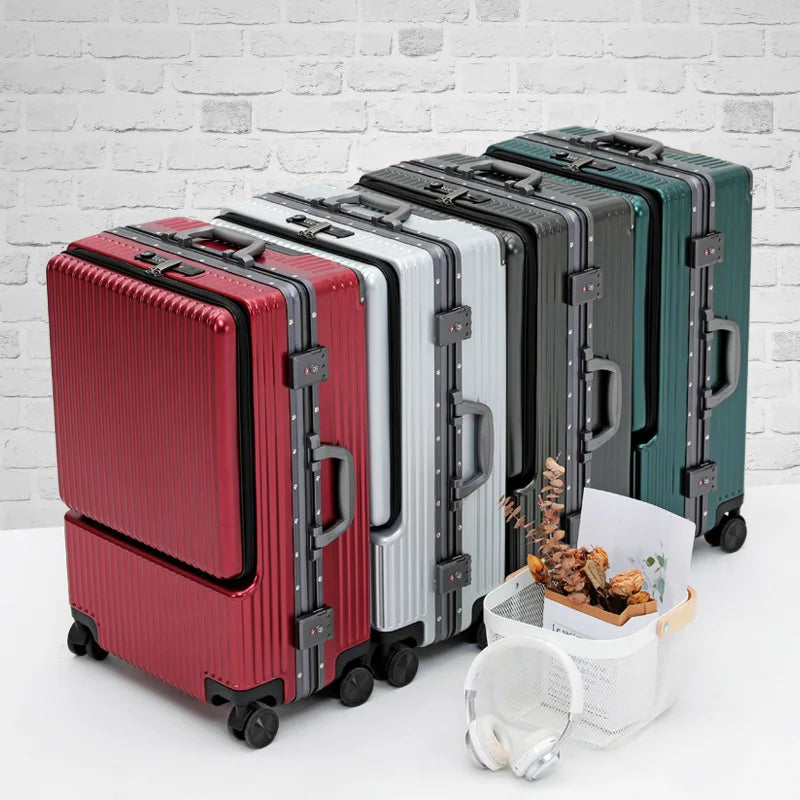 Aluminum Frame Trolley Travel Suitcase