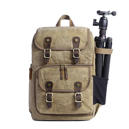 Photography Bag Outdoor Waterproof Camera Shoulders High Capacity Batik Canvas Backpack