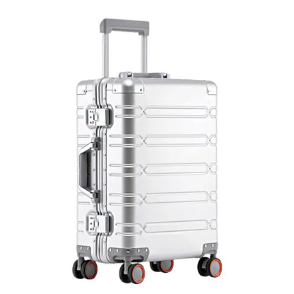 Aluminum-Magnesium Alloy Rolling Luggage Travel Suitcase