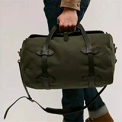 Rugged Twill Duffel Travel Crossbody Canvas Shoulder Bag