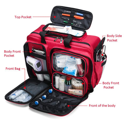 Empty First Aid Kit Refrigeration Waterproof Reflective Messenger Bag