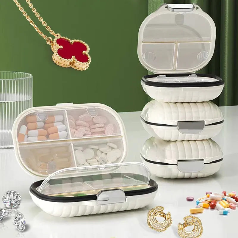 Mini Portable Pill Box Travel for Seven Days Multi Grid Storage Box