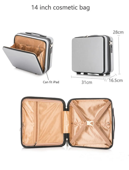 New Designer Business Travel Suitcase Rolling Luggage with Laptop Bag