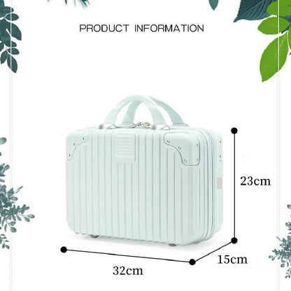 Portable Handheld Luggage Makeup Case Vintage Travel Bag