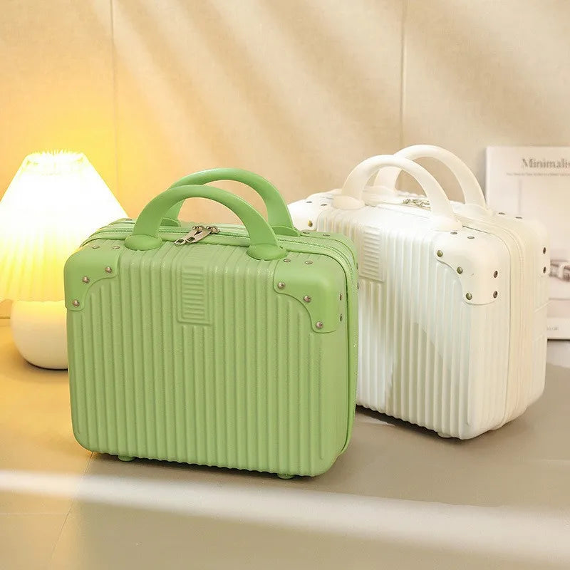 Portable Handheld Luggage Makeup Case Vintage Travel Bag