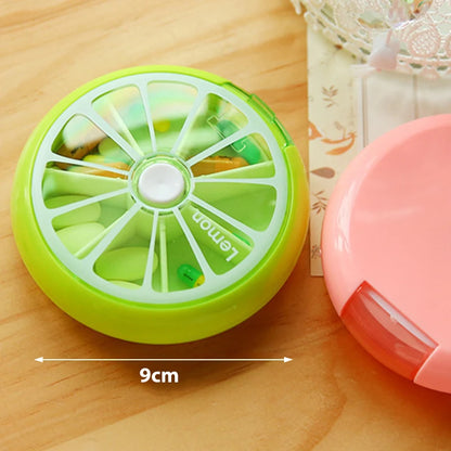 Weekly Rotating Pill Box Travel Pill Case Splitter Pill Organizer Medicine Box Cutter 7 Day Pill Container