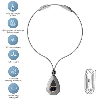 EMS Lymphatic Relief Neck Massage | Heat Neck Massage Pendant