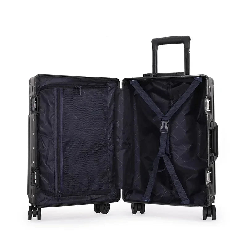 Aluminium Travel luggage frame rolling spinner suitcase