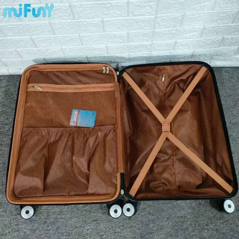 MiFuny Fashion Rolling Luggage Trolley Bag Carry with Wheels Spinner