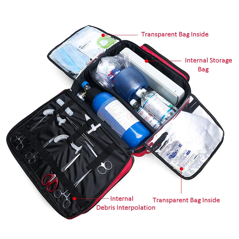 Empty First Aid Kit Refrigeration Waterproof Reflective Messenger Bag