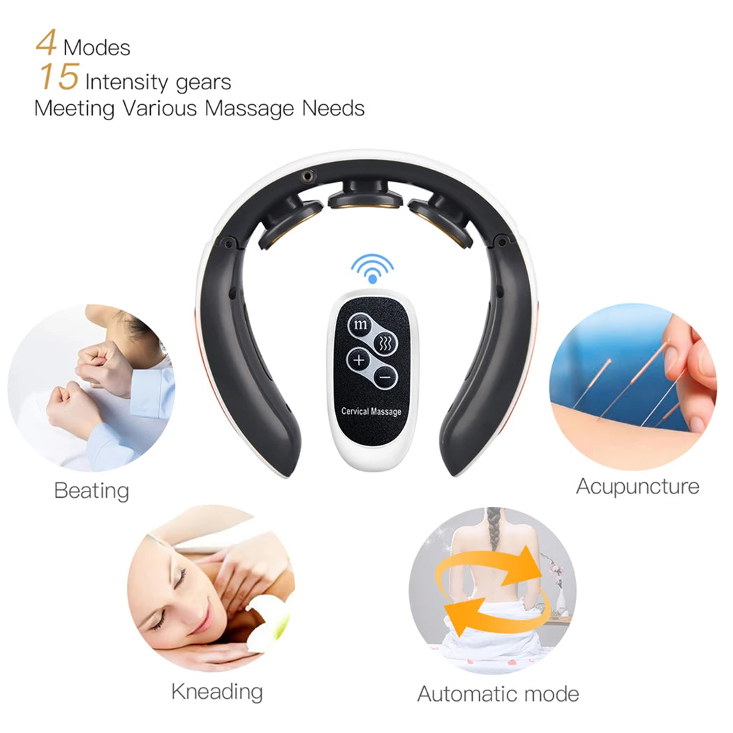 Electric Neck Massager for Pain Relief & Cervical Vertebra Physiotherapy by CkeyiN