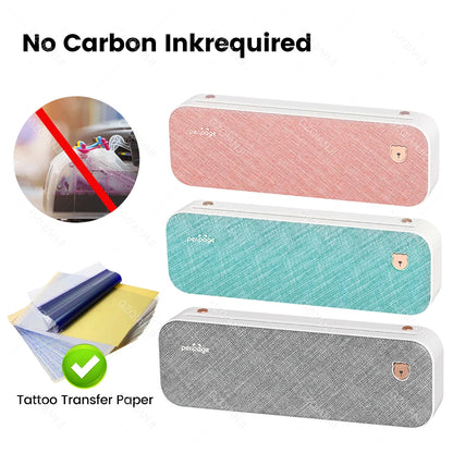 Bluetooth USB Portable Printer Machine Printer Transfer Paper Tattoo Freehand Spirit Master