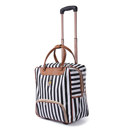 Fashion Women travel Business Boarding bag ON wheels trolley bag